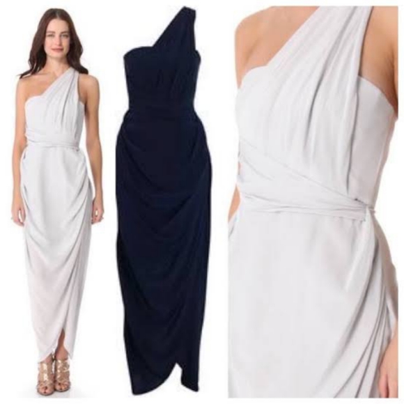 ZIMMERMANN One Shoulder Drape Maxi Dress in Onyx *NWT Size 16* - Picture 6 of 9